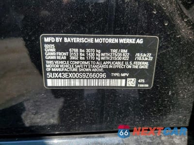 Zdjęcie 13 z 13 samochodu: 2025 BMW X6 M60I VIN:5UX43EX00S9Z66096 - miniatura