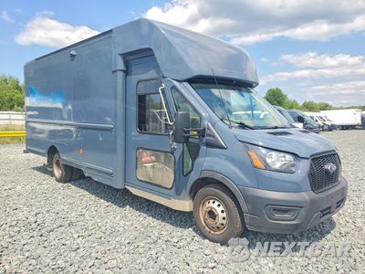 Czwarte zdjęcie samochodu z boku: 2021 FORD TRANSIT DELIVERY TRUCK VIN:1FDDF6P80MKA97057 - miniatura