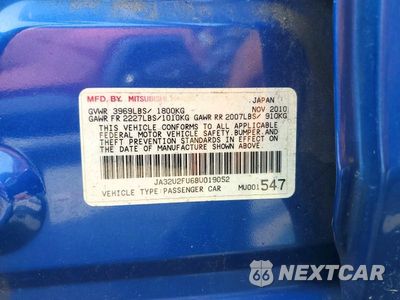 Zdjęcie 13 z 13 samochodu: 2011 MITSUBISHI LANCER ES VIN:JA32U2FU6BU019052 - miniatura