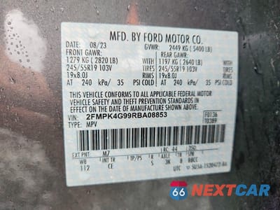 Zdjęcie 13 z 13 samochodu: 2024 FORD EDGE SE VIN:2FMPK4G99RBA08853 - miniatura