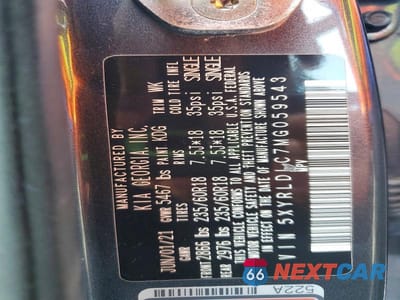 Zdjęcie 13 z 13 samochodu: 2021 KIA SORENTO S VIN:5XYRLDLC7MG059543 - miniatura