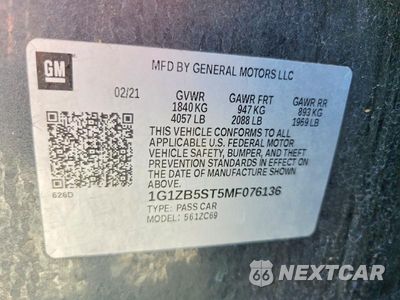 Zdjęcie 13 z 13 samochodu: 2021 CHEVROLET MALIBU LS VIN:1G1ZB5ST5MF076136 - miniatura