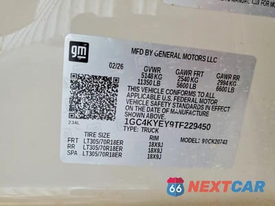 Zdjęcie 12 z 12 samochodu: 2026 CHEVROLET SILVERADO K2500 ZR2 VIN:1GC4KYEY9TF229450 - miniatura