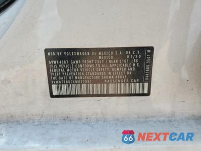 Zdjęcie 12 z 12 samochodu: 2020 VOLKSWAGEN JETTA GLI VIN:3VW6T7BU7LM027091 - miniatura