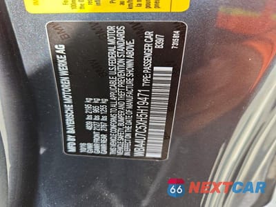 Zdjęcie 12 z 12 samochodu: 2017 BMW 430I VIN:WBA4U7C5XH5H19471 - miniatura
