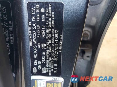 Zdjęcie 12 z 12 samochodu: 2020 KIA FORTE LXS VIN:3KPF24AD1LE173972 - miniatura