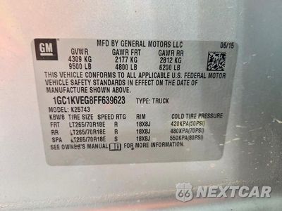 Zdjęcie 12 z 12 samochodu: 2015 CHEVROLET SILVERADO K2500 HEAVY DUTY LT VIN:1GC1KVEG8FF639623 - miniatura