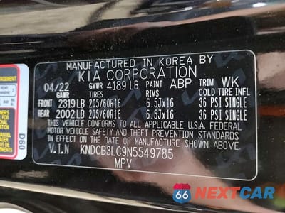 Zdjęcie 13 z 13 samochodu: 2022 KIA NIRO LXS SPECIAL EDITION VIN:KNDCB3LC9N5549785 - miniatura