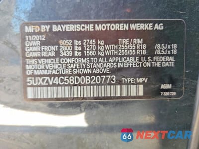 Zdjęcie 13 z 13 samochodu: 2013 BMW X5 XDRIVE35I VIN:5UXZV4C58D0B20773 - miniatura