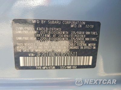 Zdjęcie 12 z 12 samochodu: 2020 SUBARU CROSSTREK LIMITED VIN:JF2GTANC5L8226511 - miniatura