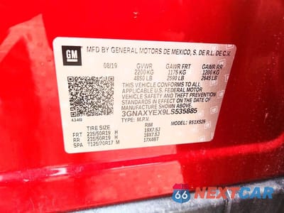 Zdjęcie 23 z 24 samochodu: 2020 CHEVROLET EQUINOX PREMIER VIN:3GNAXYEX9LS535885 - miniatura