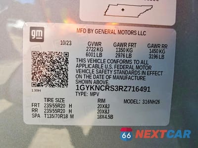 Zdjęcie 14 z 14 samochodu: 2024 CADILLAC XT5 PREMIUM LUXURY VIN:1GYKNCRS3RZ716491 - miniatura