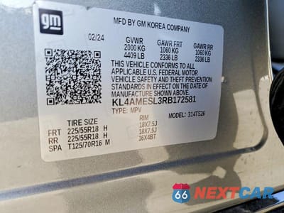 Zdjęcie 12 z 12 samochodu: 2024 BUICK ENCORE GX SPORT TOURING VIN:KL4AMESL3RB172581 - miniatura