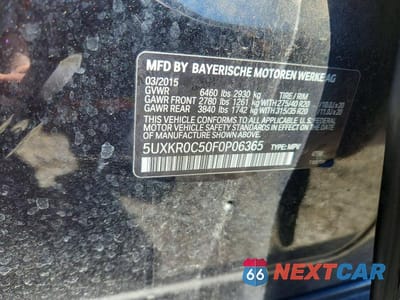 Zdjęcie 13 z 13 samochodu: 2015 BMW X5 XDRIVE35I VIN:5UXKR0C50F0P06365 - miniatura