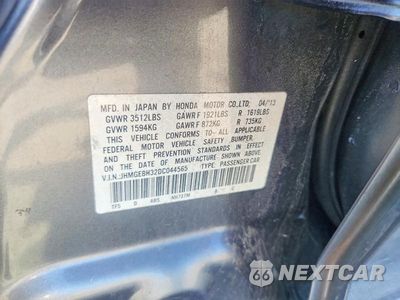 Zdjęcie 12 z 12 samochodu: 2013 HONDA FIT VIN:JHMGE8H32DC044565 - miniatura