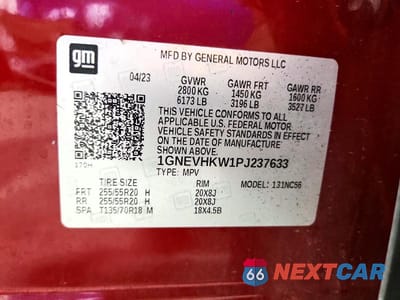 Zdjęcie 13 z 13 samochodu: 2023 CHEVROLET TRAVERSE LT VIN:1GNEVHKW1PJ237633 - miniatura