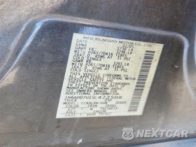 Zdjęcie 12 z 12 samochodu: 2005 NISSAN FRONTIER CREW CAB LE VIN:1N6AD07U15C422508 - miniatura