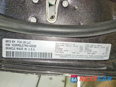 Zdjęcie 12 z 12 samochodu: 2024 RAM 1500 CLASSIC SLT VIN:1C6RR6LG7RS142539 - miniatura