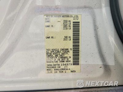 Zdjęcie 13 z 13 samochodu: 2013 NISSAN ALTIMA 2.5 VIN:1N4AL3AP7DC194979 - miniatura