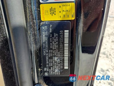 Zdjęcie 12 z 12 samochodu: 2008 BMW 328 I VIN:WBAWB33528P135638 - miniatura
