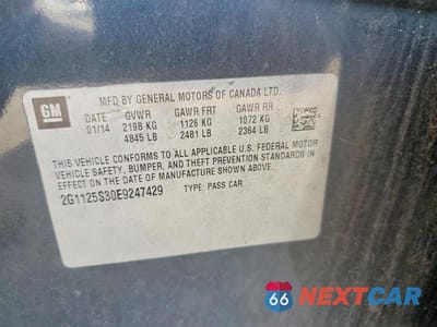 Zdjęcie 12 z 12 samochodu: 2014 CHEVROLET IMPALA LT VIN:2G1125S30E9247429 - miniatura