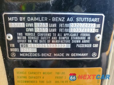 Zdjęcie 12 z 12 samochodu: 1986 MERCEDES-BENZ 560 SEC VIN:WDBCA45D2GA253823 - miniatura