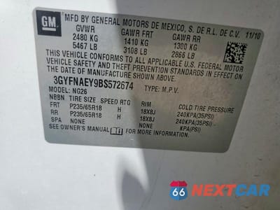 Zdjęcie 13 z 13 samochodu: 2011 CADILLAC SRX LUXURY COLLECTION VIN:3GYFNAEY9BS572674 - miniatura