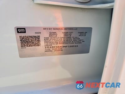 Zdjęcie 12 z 12 samochodu: 2022 CHEVROLET MALIBU PREMIER VIN:1G1ZE5SX3NF116015 - miniatura