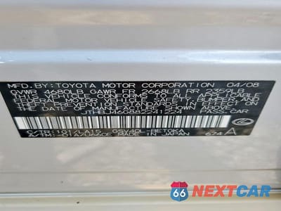 Zdjęcie 12 z 12 samochodu: 2008 LEXUS ES 350 VIN:JTHBJ46G882241224 - miniatura