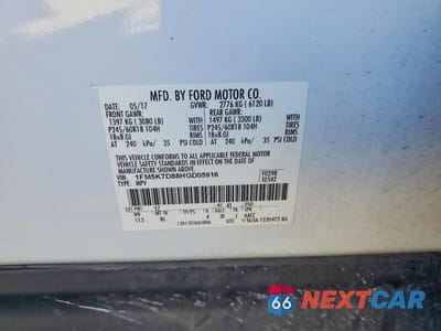 Zdjęcie 13 z 13 samochodu: 2017 FORD EXPLORER XLT VIN:1FM5K7D88HGD05916 - miniatura