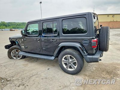 Drugie zdjęcie samochodu z przodu: 2020 JEEP WRANGLER UNLIMITED SAHARA VIN:1C4HJXEG0LW267848 - miniatura