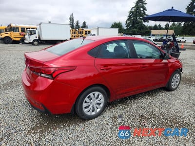 Trzecie zdjęcie samochodu z tyłu: 2022 HYUNDAI ACCENT SE VIN:3KPC24A64NE171835 - miniatura