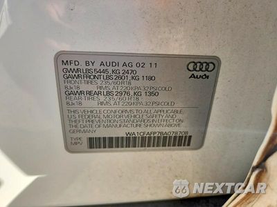 Zdjęcie 12 z 12 samochodu: 2011 AUDI Q5 PREMIUM VIN:WA1CFAFP7BA078708 - miniatura