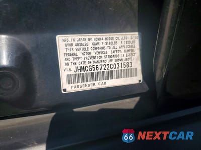 Zdjęcie 12 z 12 samochodu: 2002 HONDA ACCORD SE VIN:JHMCG56722C031583 - miniatura