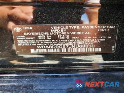 Zdjęcie 12 z 12 samochodu: 2018 BMW 330 XI VIN:WBA8D9G57JNU68838 - miniatura