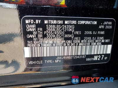 Zdjęcie 13 z 13 samochodu: 2026 MITSUBISHI OUTLANDER SE VIN:JA4J4VAB2TZ043187 - miniatura