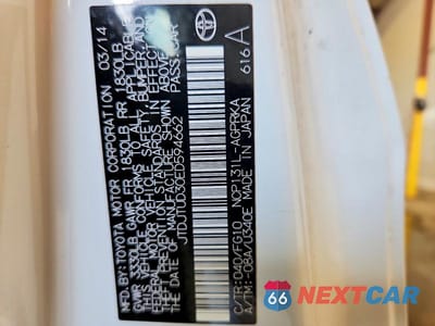 Zdjęcie 12 z 12 samochodu: 2014 TOYOTA YARIS 3-DOOR LE VIN:JTDJTUD30ED594662 - miniatura