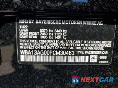 Zdjęcie 12 z 12 samochodu: 2023 BMW 530E VIN:WBA13AG00PCM30463 - miniatura