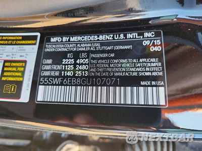 Zdjęcie 12 z 12 samochodu: 2016 MERCEDES-BENZ C 450 4MATIC AMG VIN:55SWF6EB8GU107071 - miniatura