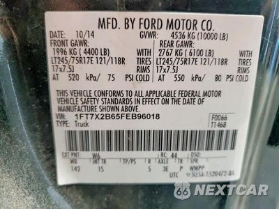 Zdjęcie 12 z 12 samochodu: 2015 FORD F250 SUPER DUTY VIN:1FT7X2B65FEB96018 - miniatura