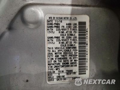 Zdjęcie 13 z 13 samochodu: 2017 NISSAN ROGUE S VIN:JN8AT2MT2HW136199 - miniatura
