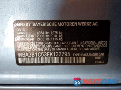 Zdjęcie 12 z 12 samochodu: 2014 BMW 320 I VIN:WBA3B1C53EK132795 - miniatura