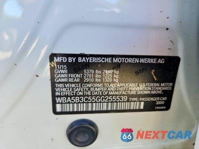 Zdjęcie 12 z 12 samochodu: 2016 BMW 535 XI VIN:WBA5B3C55GG255539 - miniatura