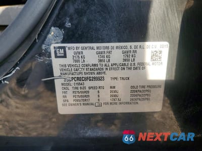 Zdjęcie 12 z 12 samochodu: 2015 CHEVROLET SILVERADO C1500 LT VIN:3GCPCREC8FG289923 - miniatura