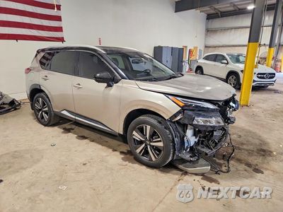 Czwarte zdjęcie samochodu z boku: 2021 NISSAN ROGUE PLATINUM VIN:JN8AT3DD1MW302012 - miniatura