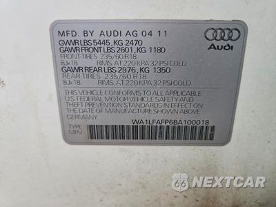 Zdjęcie 12 z 12 samochodu: 2011 AUDI Q5 PREMIUM PLUS VIN:WA1LFAFP6BA100018 - miniatura