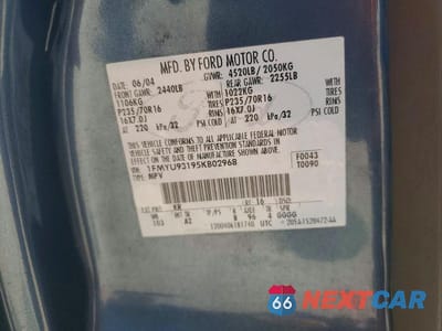 Zdjęcie 13 z 13 samochodu: 2005 FORD ESCAPE XLT VIN:1FMYU93195KB02968 - miniatura