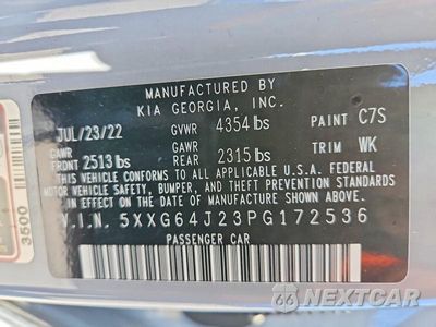 Zdjęcie 13 z 13 samochodu: 2023 KIA K5 GT LINE VIN:5XXG64J23PG172536 - miniatura