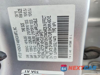 Zdjęcie 13 z 13 samochodu: 2016 HONDA CR-V LX VIN:5J6RM4H33GL114479 - miniatura