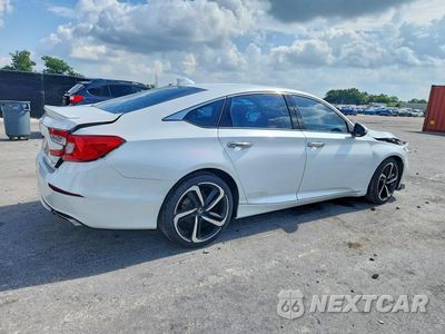 Trzecie zdjęcie samochodu z tyłu: 2019 HONDA ACCORD SPORT VIN:1HGCV1F33KA011756 - miniatura